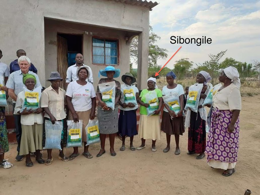 Sibongile and her community in Zimbabwe